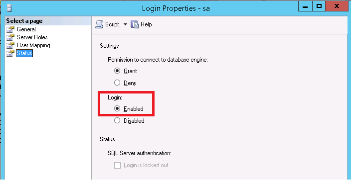 No process is on the other end of the pipe (SQL Server 2012