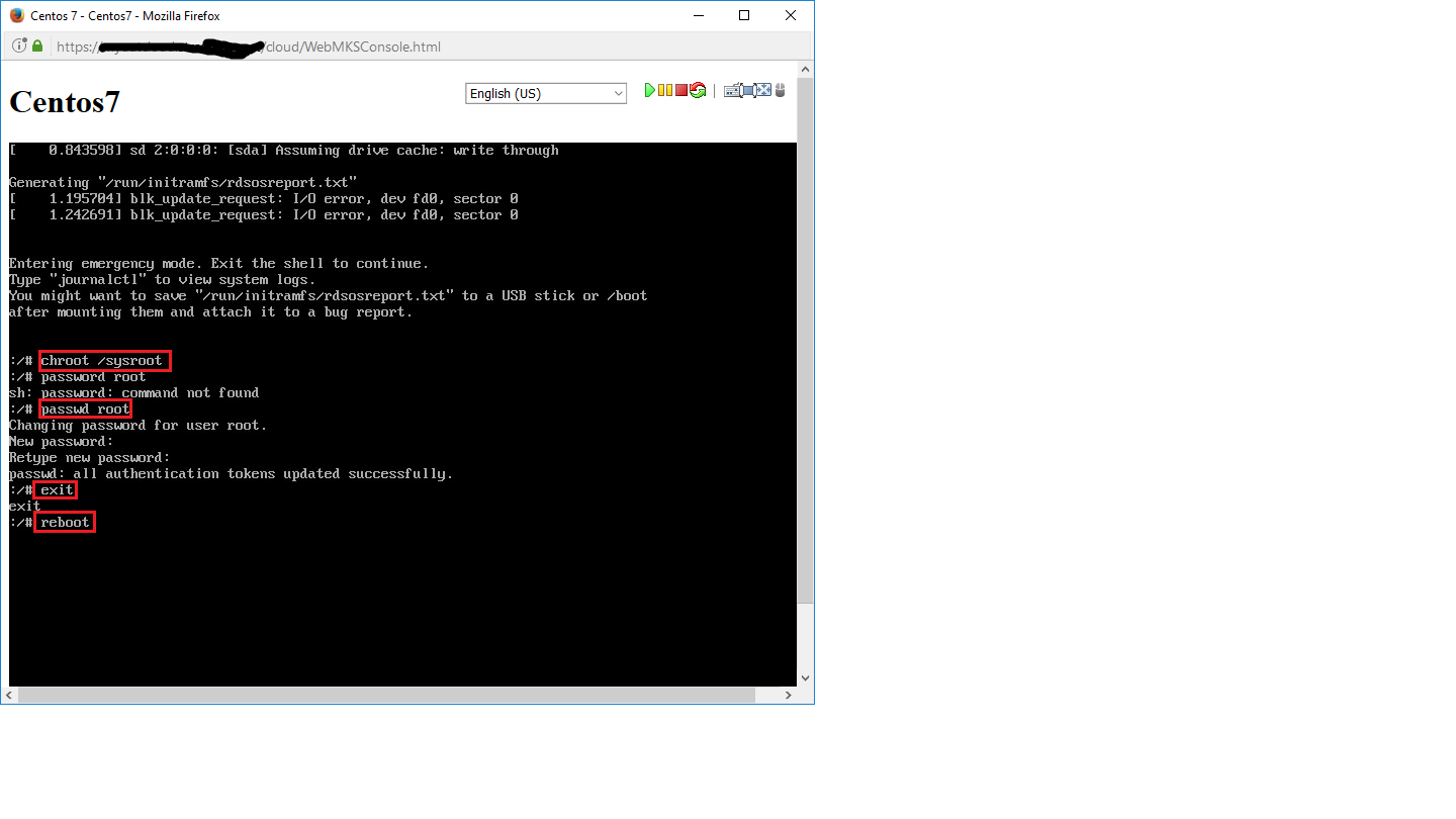 Reset Lost Root Password CentOS 7 Jordansphere